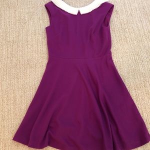 Betsey Johnson Dress Size 6 Pearl Collar Purpleish